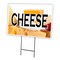 Signmission Cheese Yard Sign & Stake outdoor plastic coroplast window, C-1216 Cheese C-1216 Cheese - alternate 1